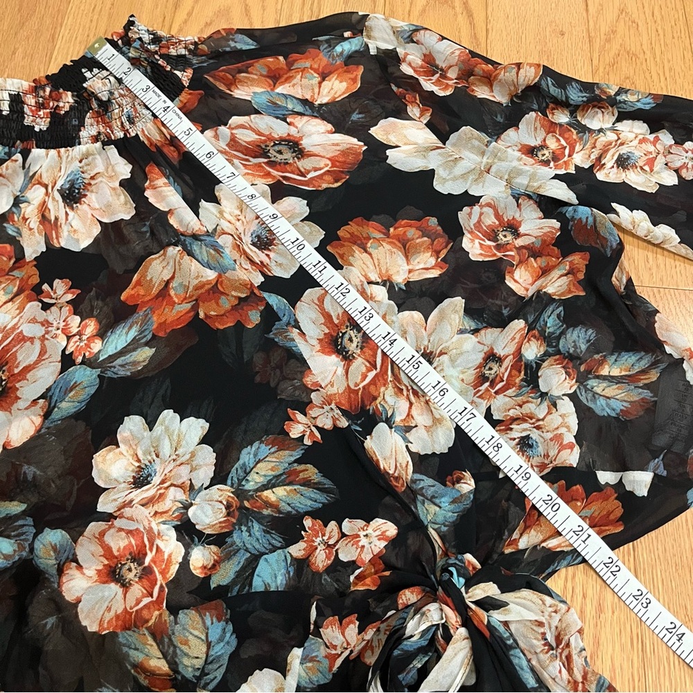 Nicholas Dark Floral Silk Blouse - Picture 13 of 14
